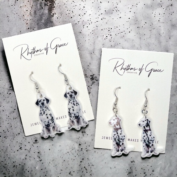 Charming NWT Dalmatian Earrings - Perfect Dog Mom Jewelry, Cute Dog Accessories - Picture 4 of 5